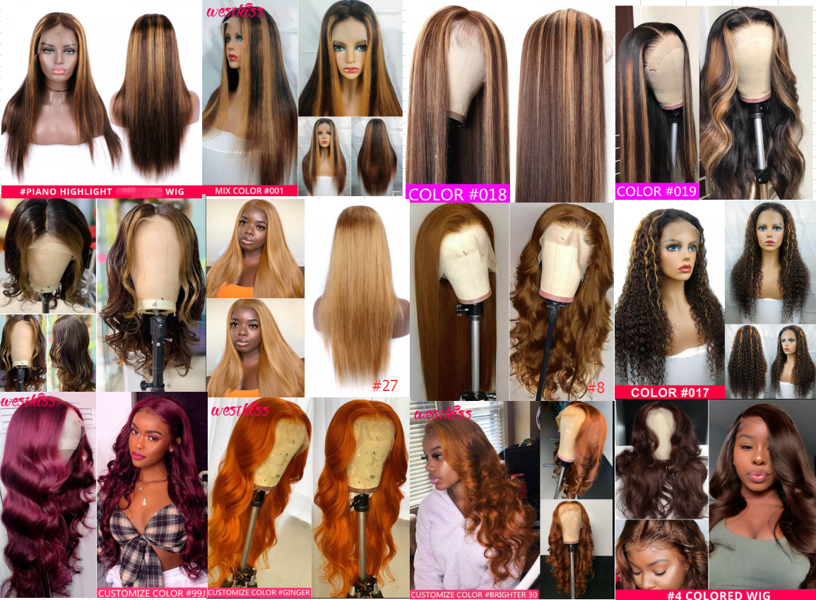 Colored Human Hair Wigs