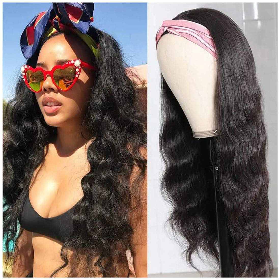 Headband body wave wig