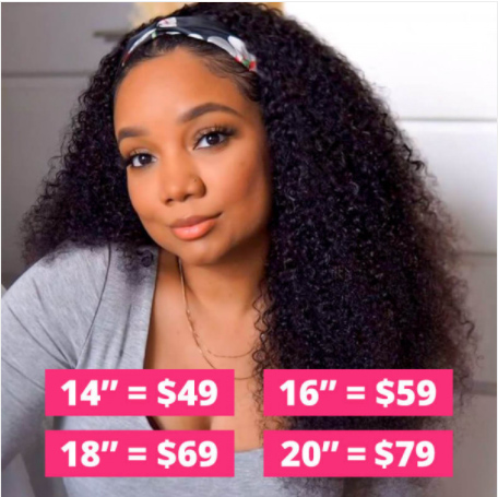 Headband curly wig