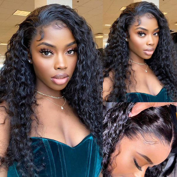 Deep wave lace wigs