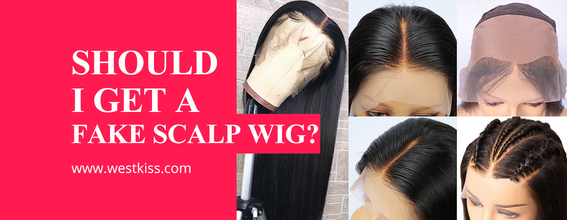 Fake Scalp human hair Wig