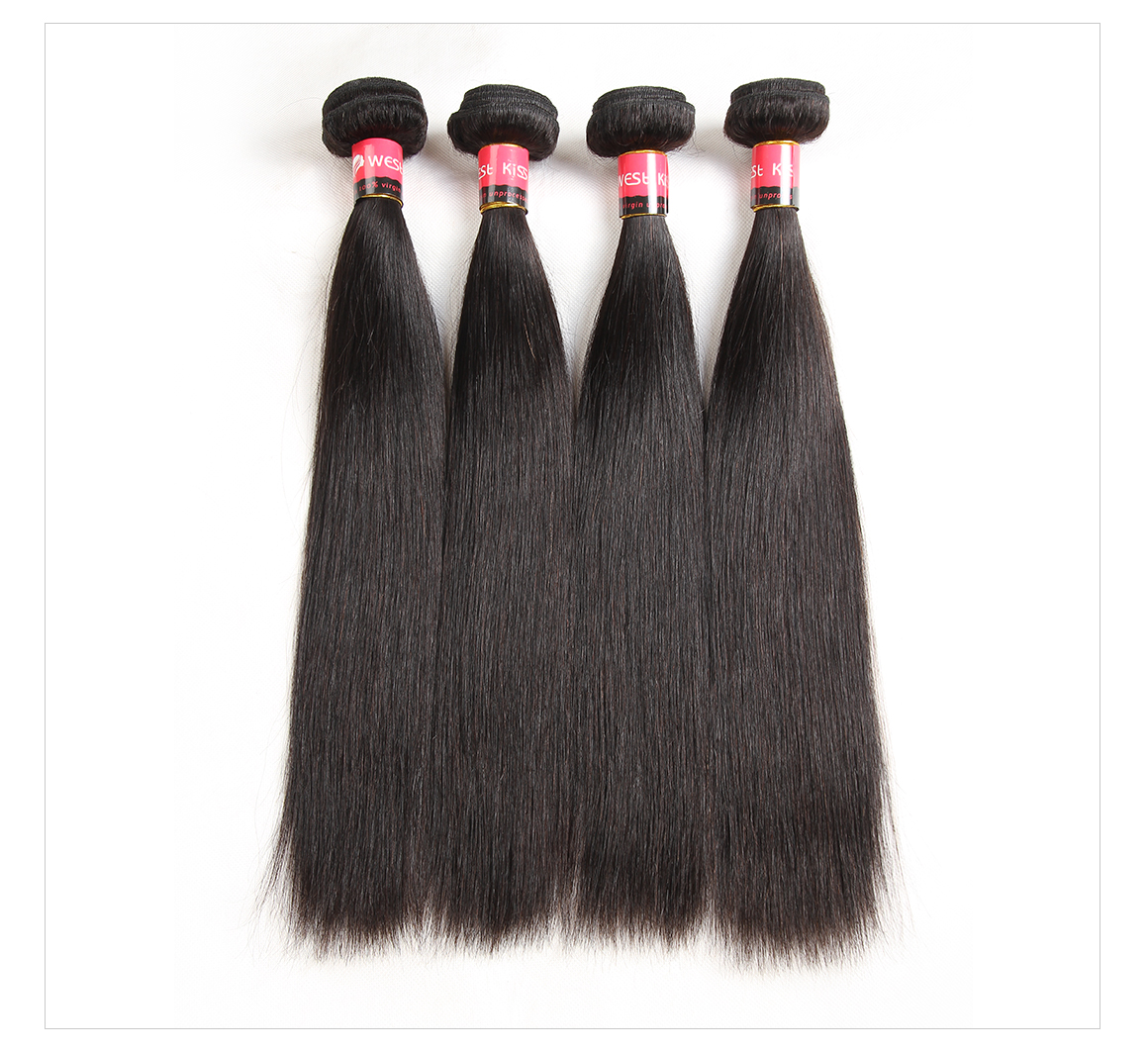 Straight Hair 3 Bundles Long Weave 32-40 Inches Brazilian Virgin Hair ...