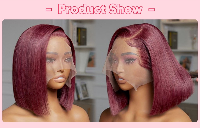 Burgundy Bob Wigs