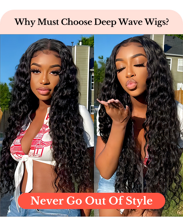 Deep wave HD lace wigs