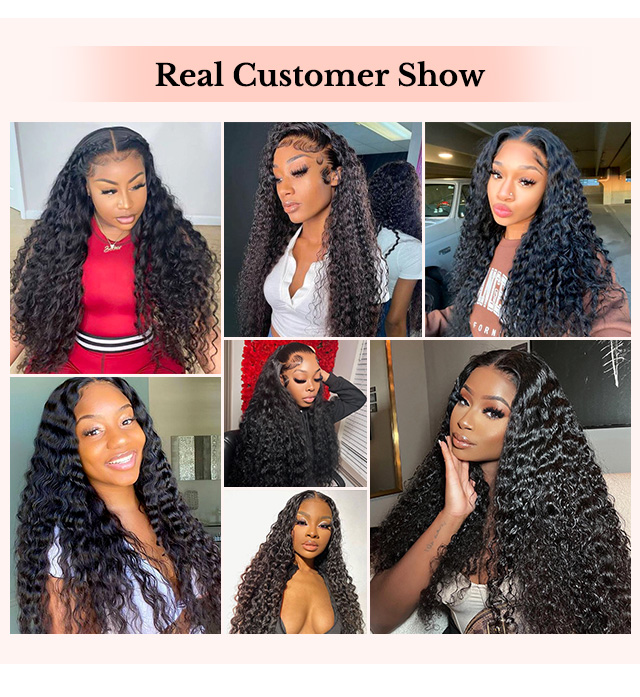 Deep wave HD lace wigs